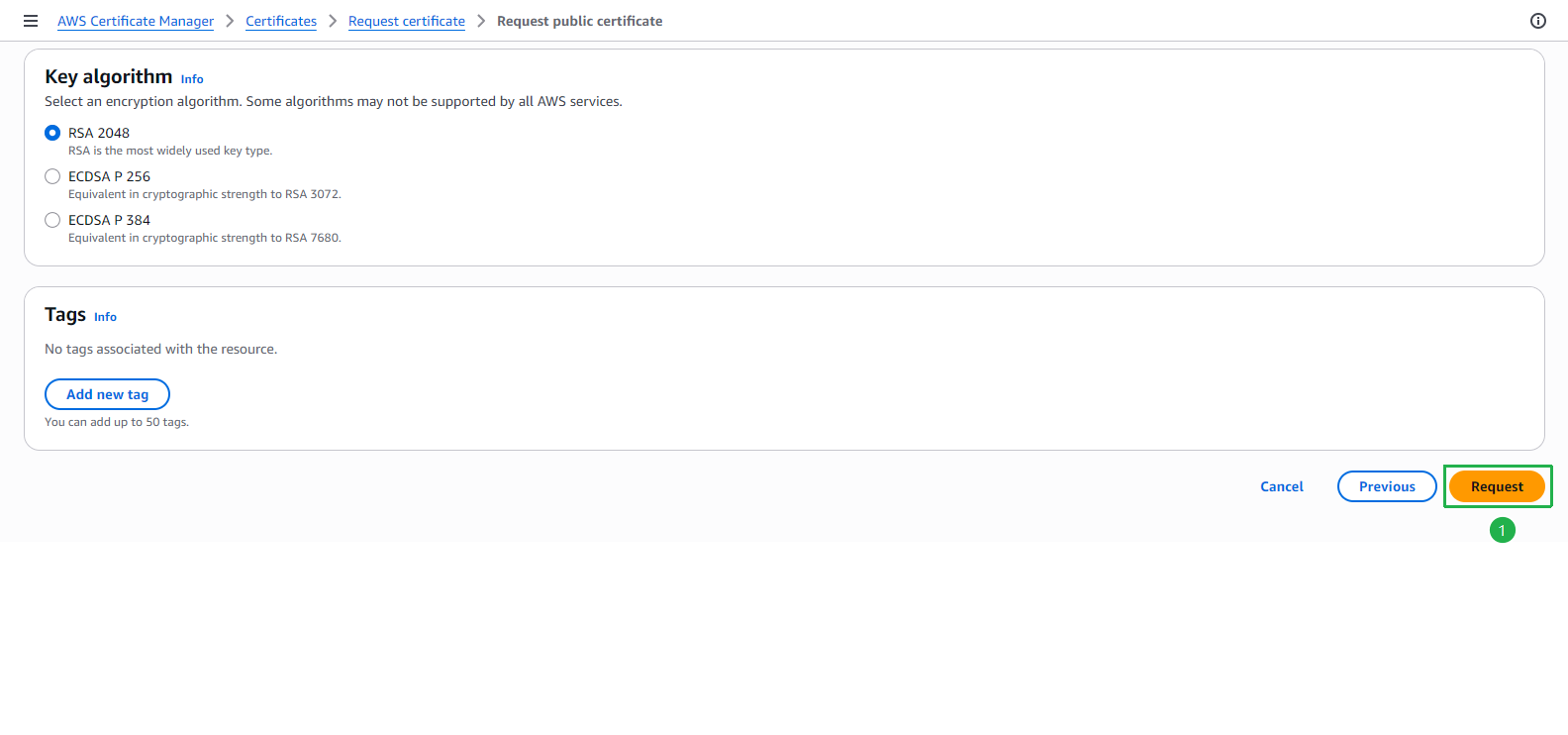 RequestCertificate