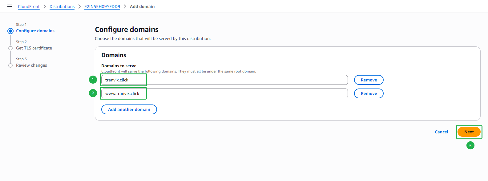 CreateDistribution