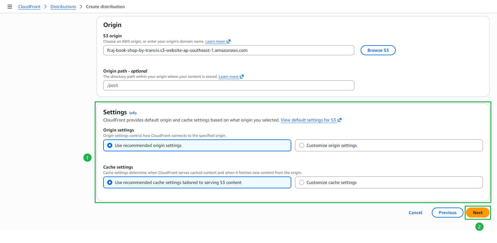 CreateDistribution